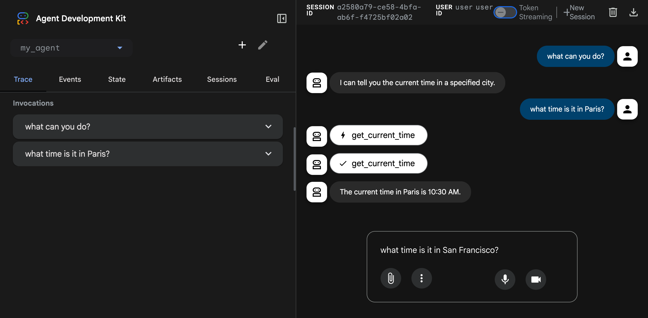 ADK Web Dev UI Screenshot